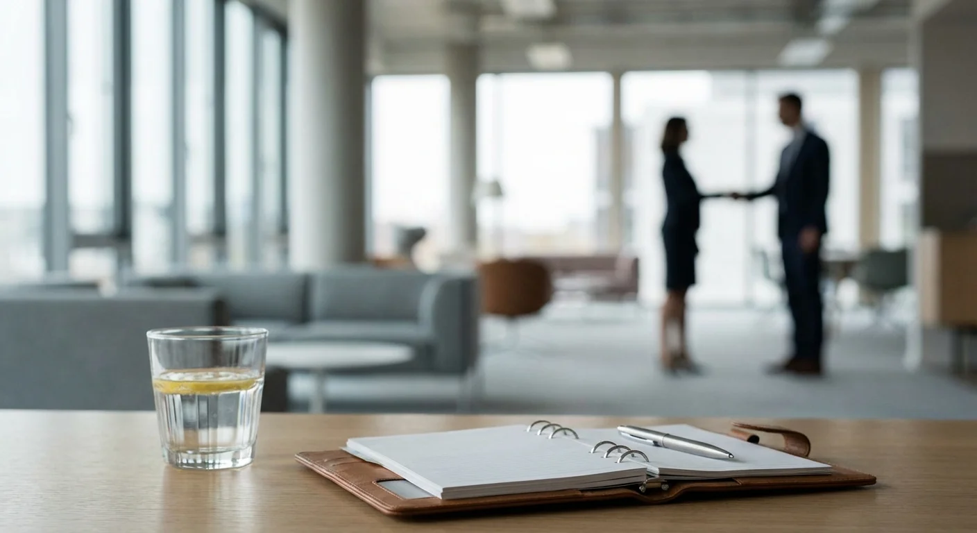 A professional setting suggesting a meeting with a financial advisor.