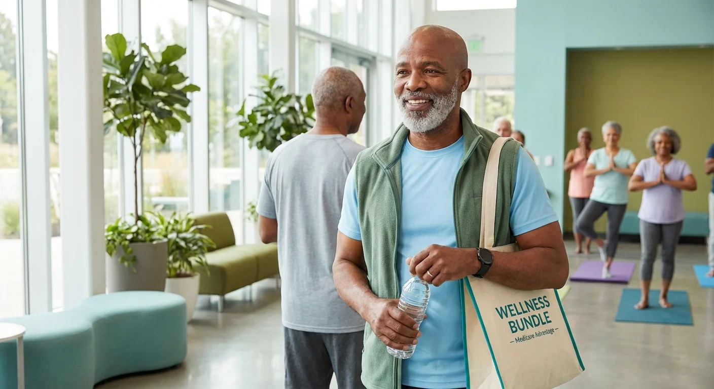 An active senior man enjoying the wellness benefits of a modern health center.