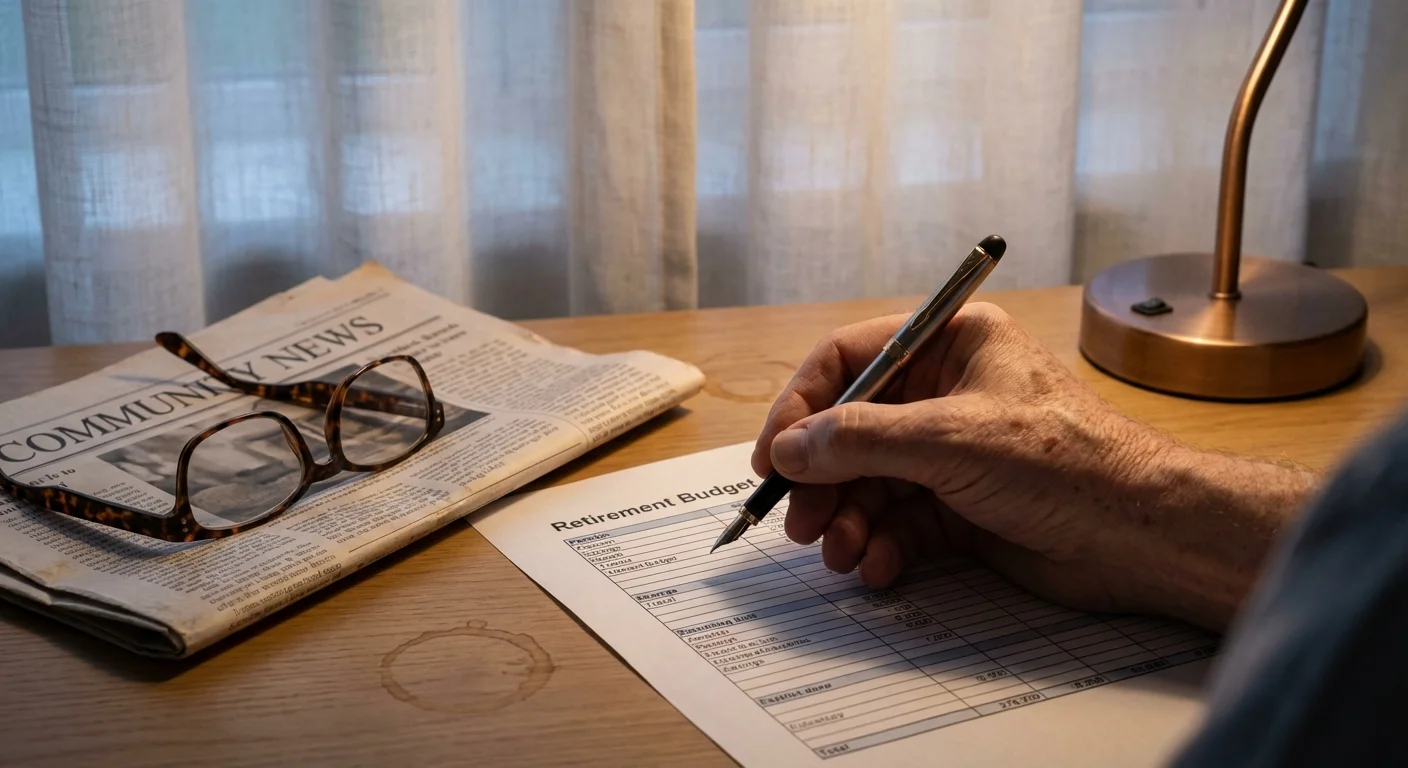 A close-up of a hand writing on a budget, symbolizing financial control.