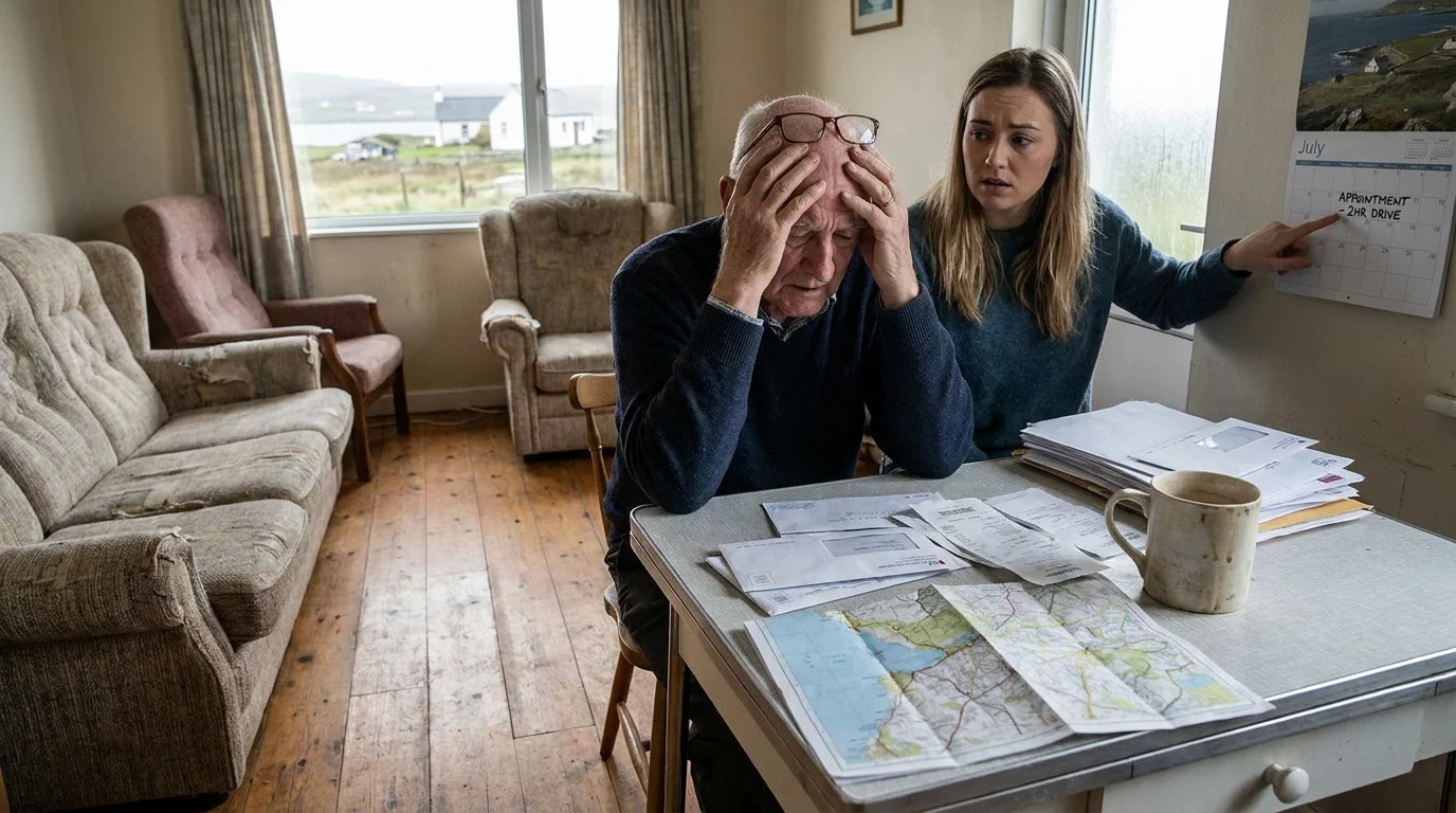 Editorial photograph illustrating: 6. Healthcare Scarcity and Travel Expenses