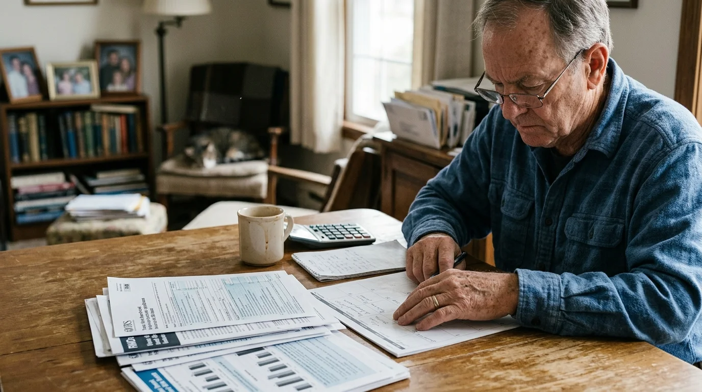 Editorial photograph illustrating: 1. Outdated Legislative Rules and Required Minimum Distribution (RMD) Timelines