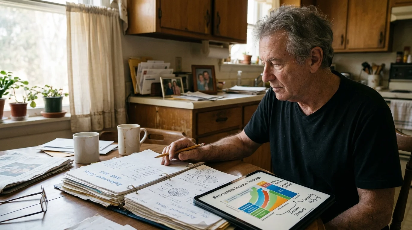Editorial photograph illustrating: Comparing Outdated Approaches vs. Modern Retirement Income Architecture