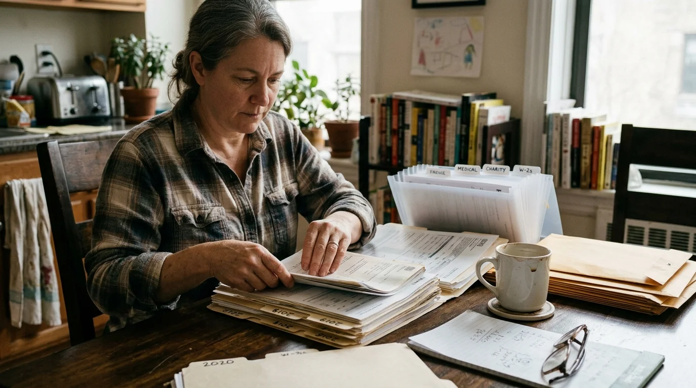 Editorial photograph illustrating: Quick Reference: The IRS Recommended Record Keeping Period