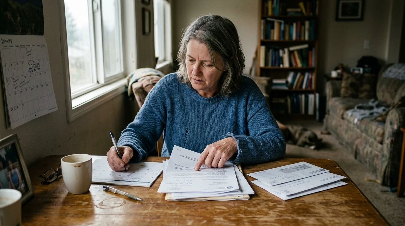Editorial photograph illustrating: The 60-Day Appeal Window: Deadlines and Legal Timelines
