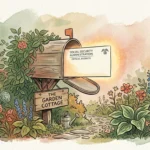 Illustration of a stylized mailbox with a glowing official envelope from the Social Security Administration.